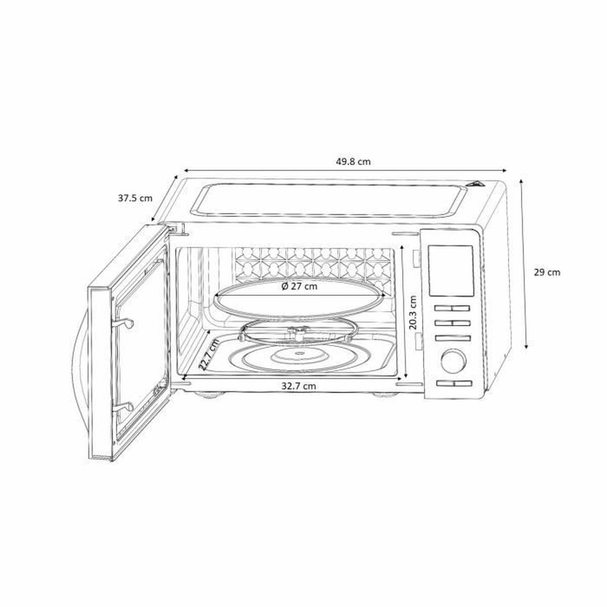 Микроволновая Печь с Грилем Continental Edison 900 w 25 L Серебристый 900 W 25 L-4