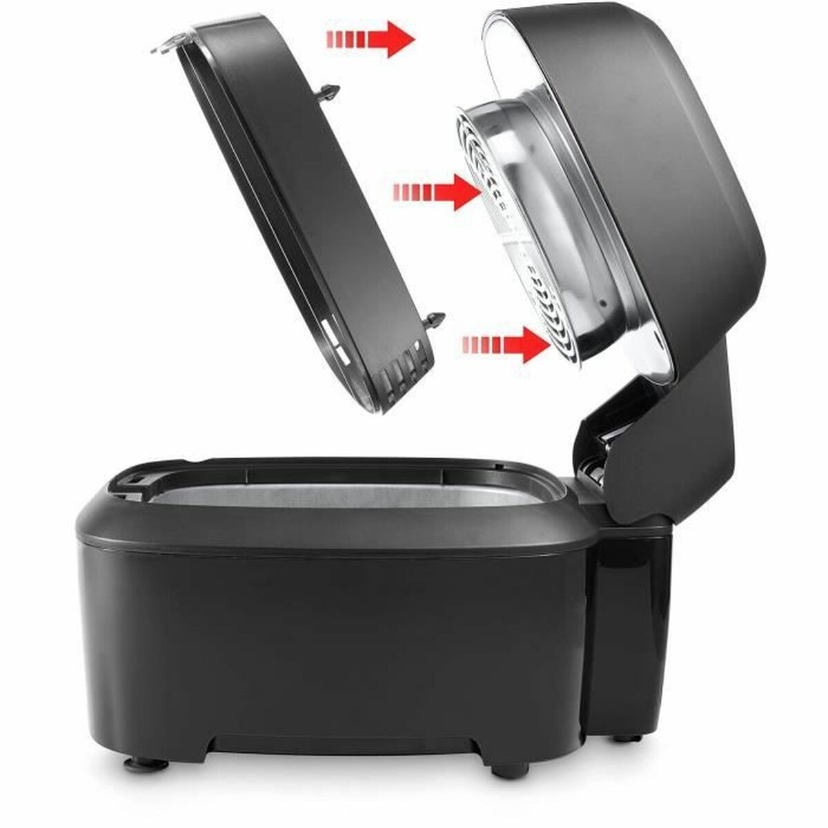 Аэрофритюрница DeLonghi 1400 W 1,25 kg Чёрный-5