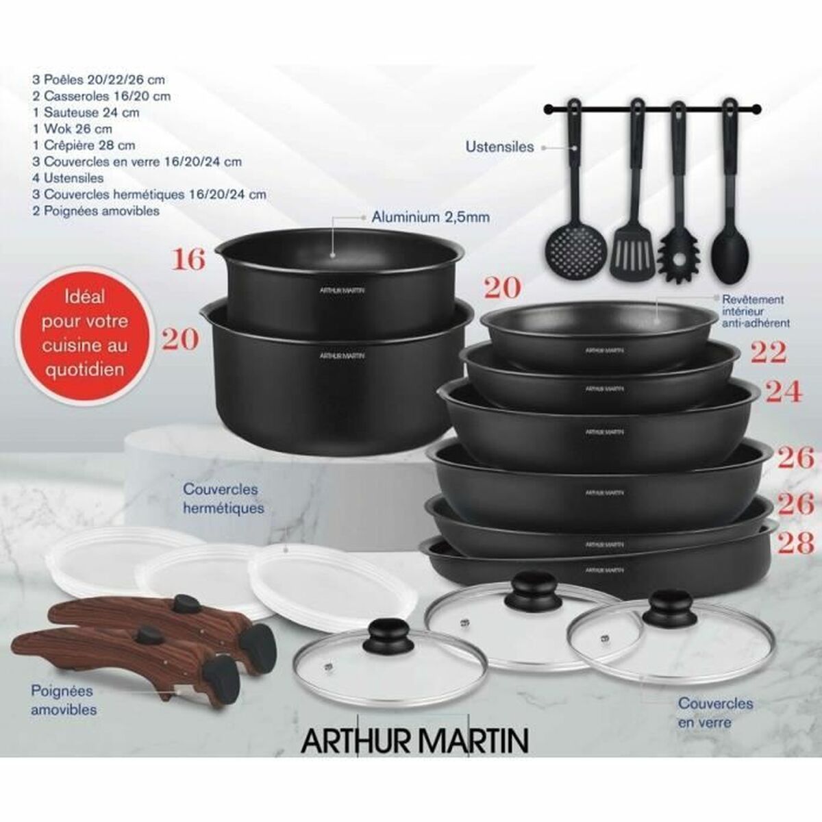 Посудный набор Arthur Martin 20 Предметы-4
