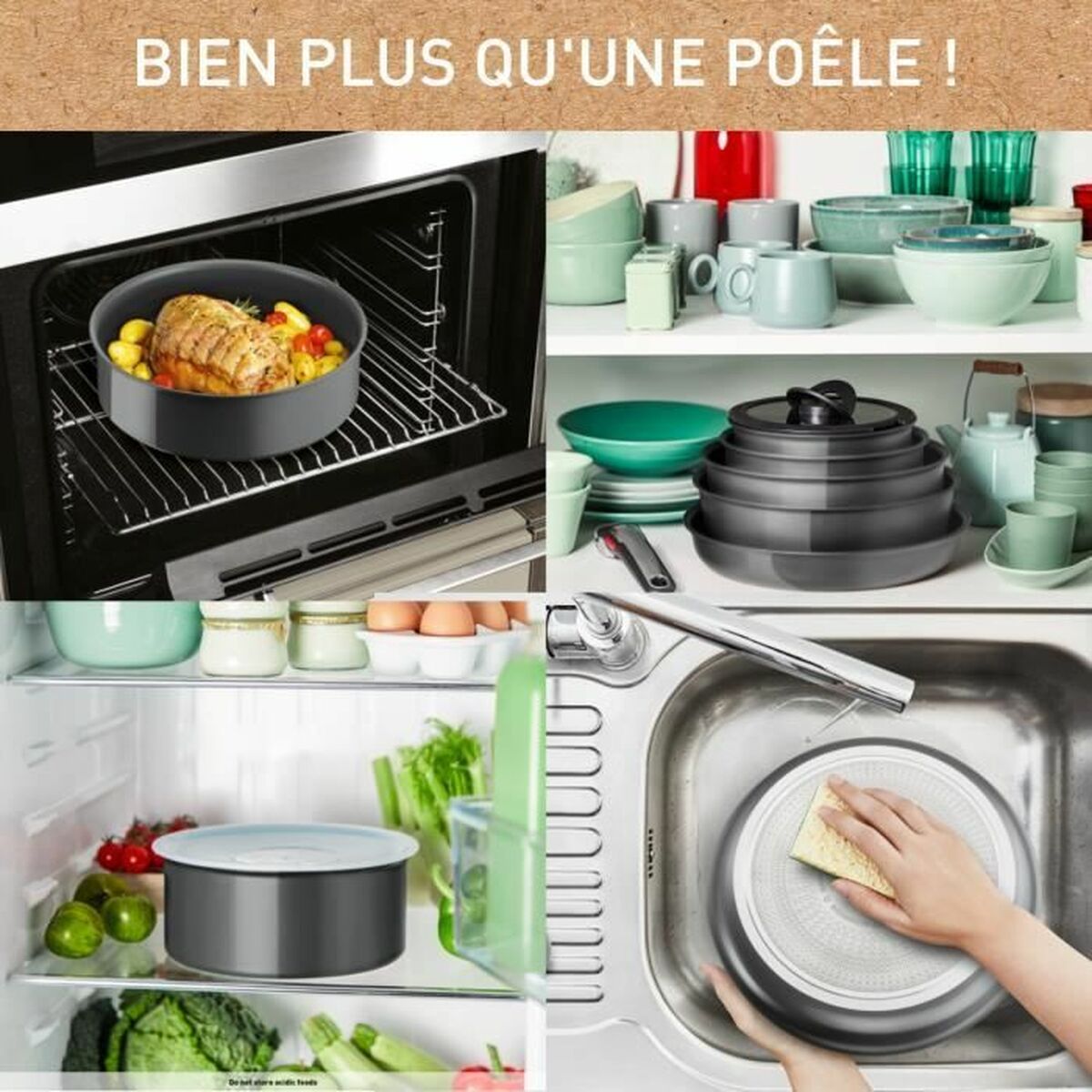 Посудный набор Tefal Ingenio 5 Предметы Индукционная плита-4