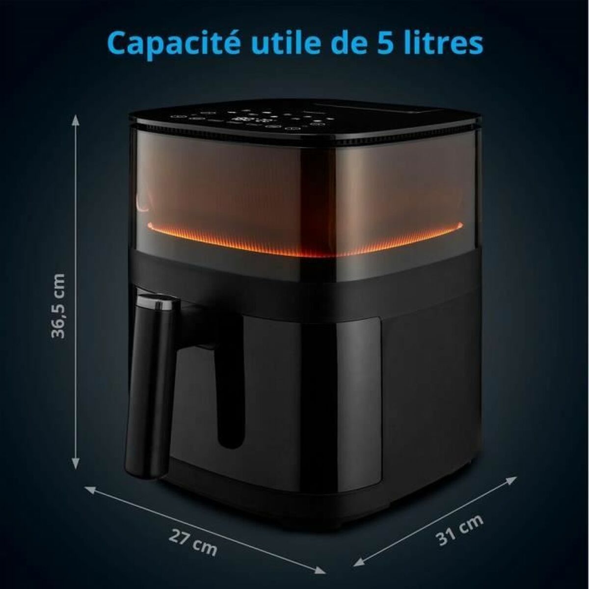 Аэрофритюрница Medion Чёрный 1500 W 5 L-2