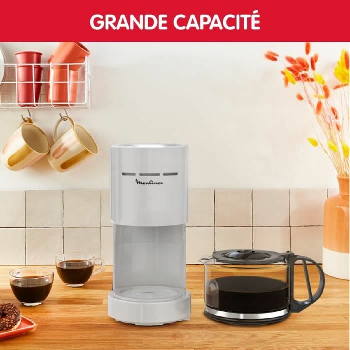 Капельная кофеварка Moulinex Белый 800 W 1,1 L-2