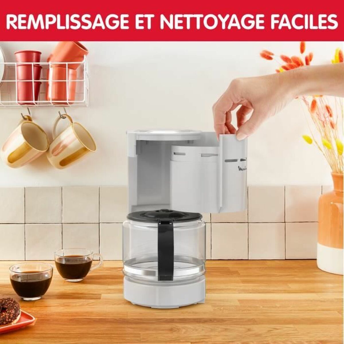 Капельная кофеварка Moulinex Белый 800 W 1,1 L-4