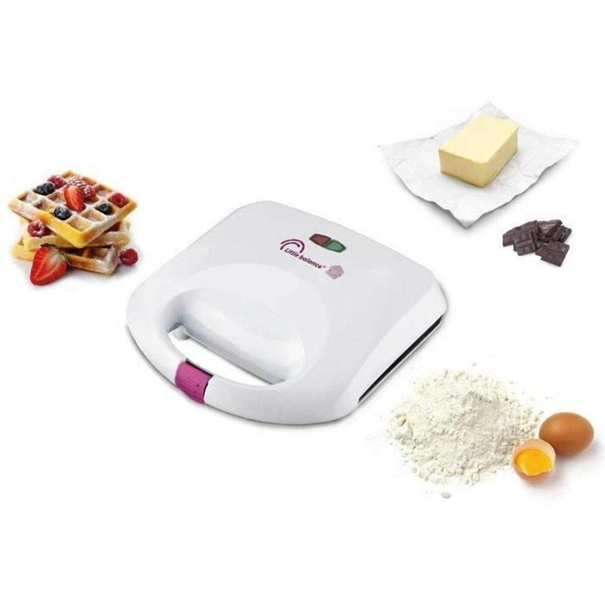 Gaufrier Little Balance 750 W Blanc-4