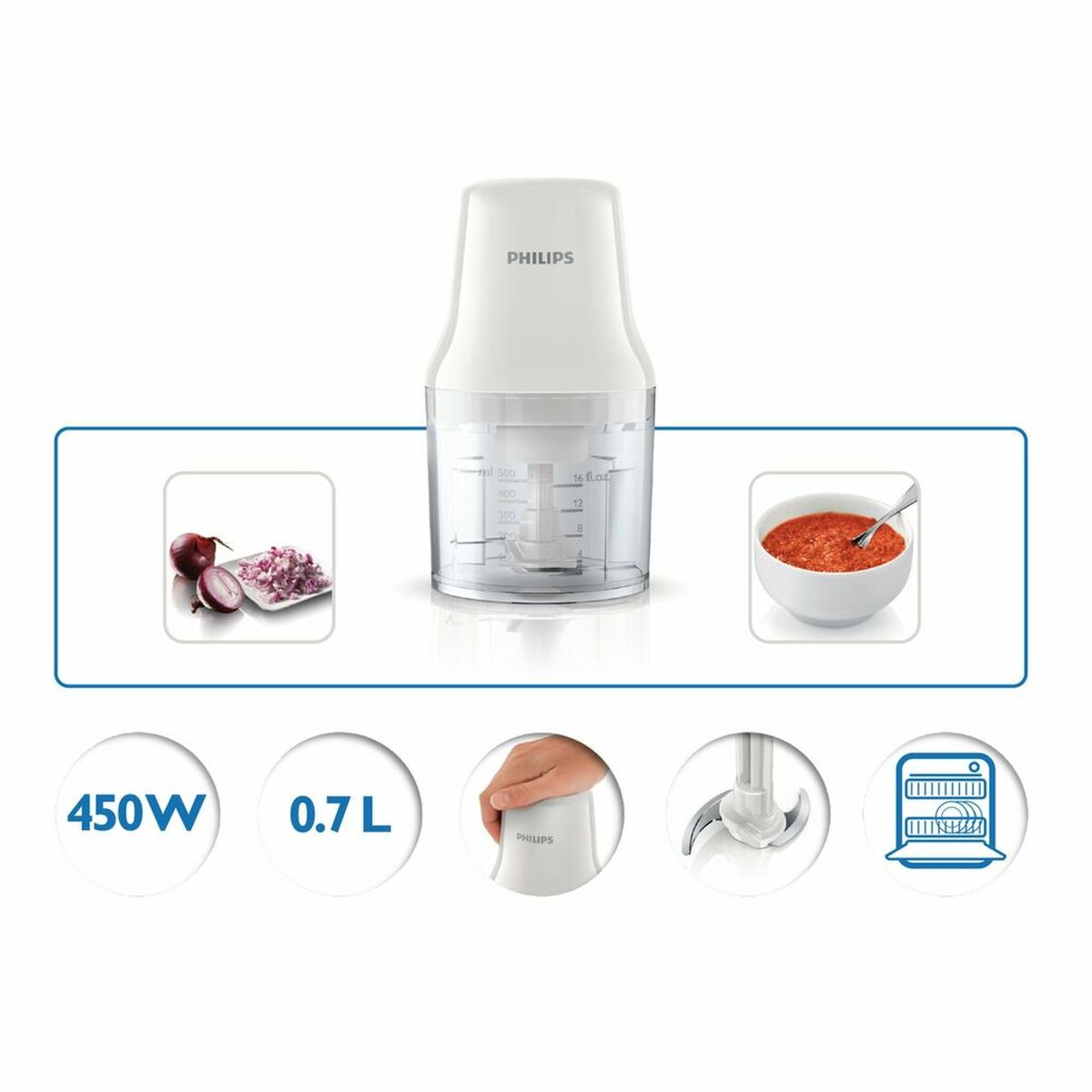 Мясорубка Philips Daily HR1393/00 450W 450 Вт-2