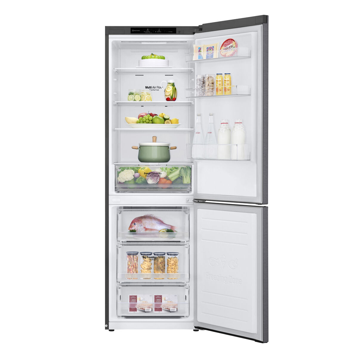 Комбинированный холодильник LG GBP61DSPGN  186 186 x 59.5 cm Графитовый-4