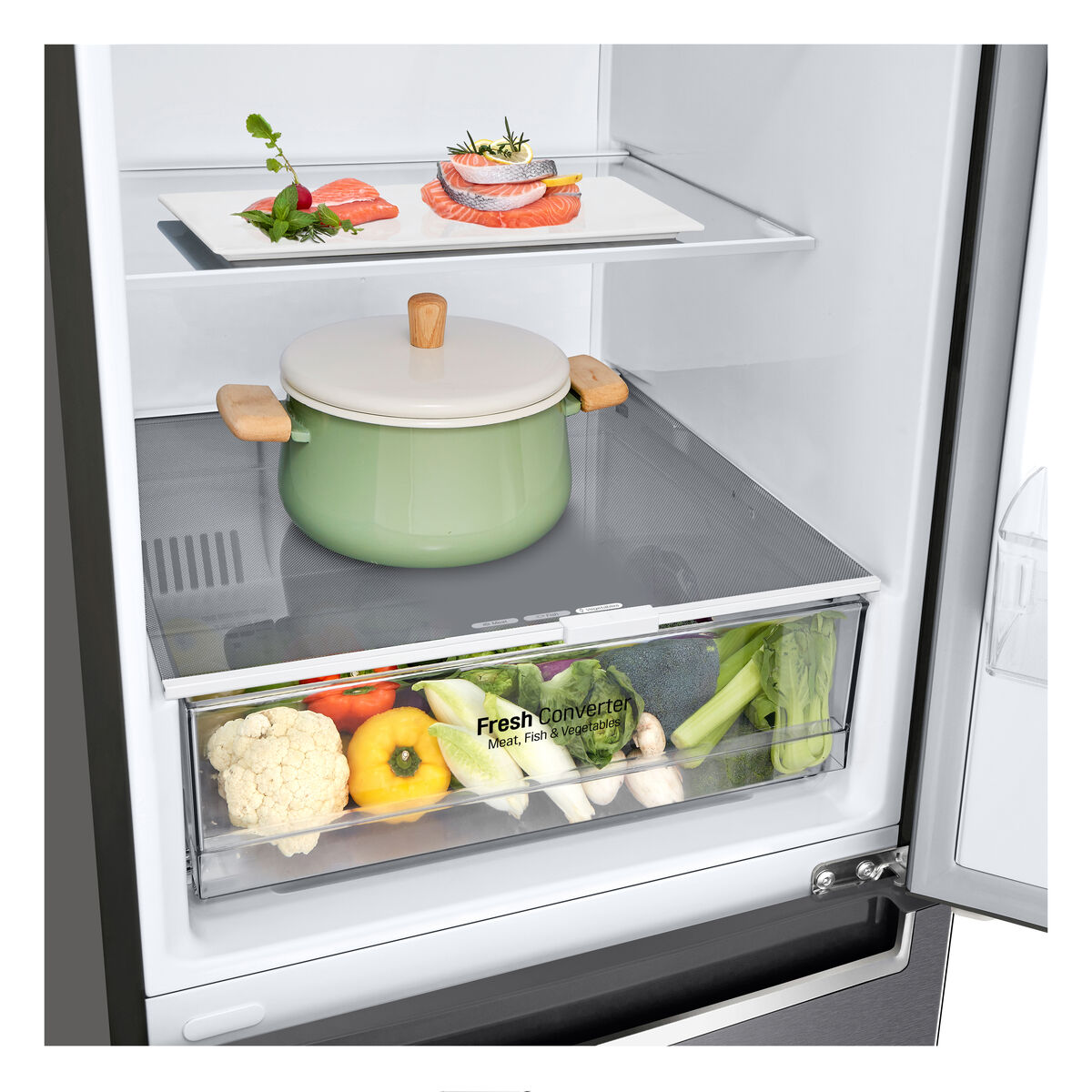 Комбинированный холодильник LG GBP61DSPGN  186 186 x 59.5 cm Графитовый-8