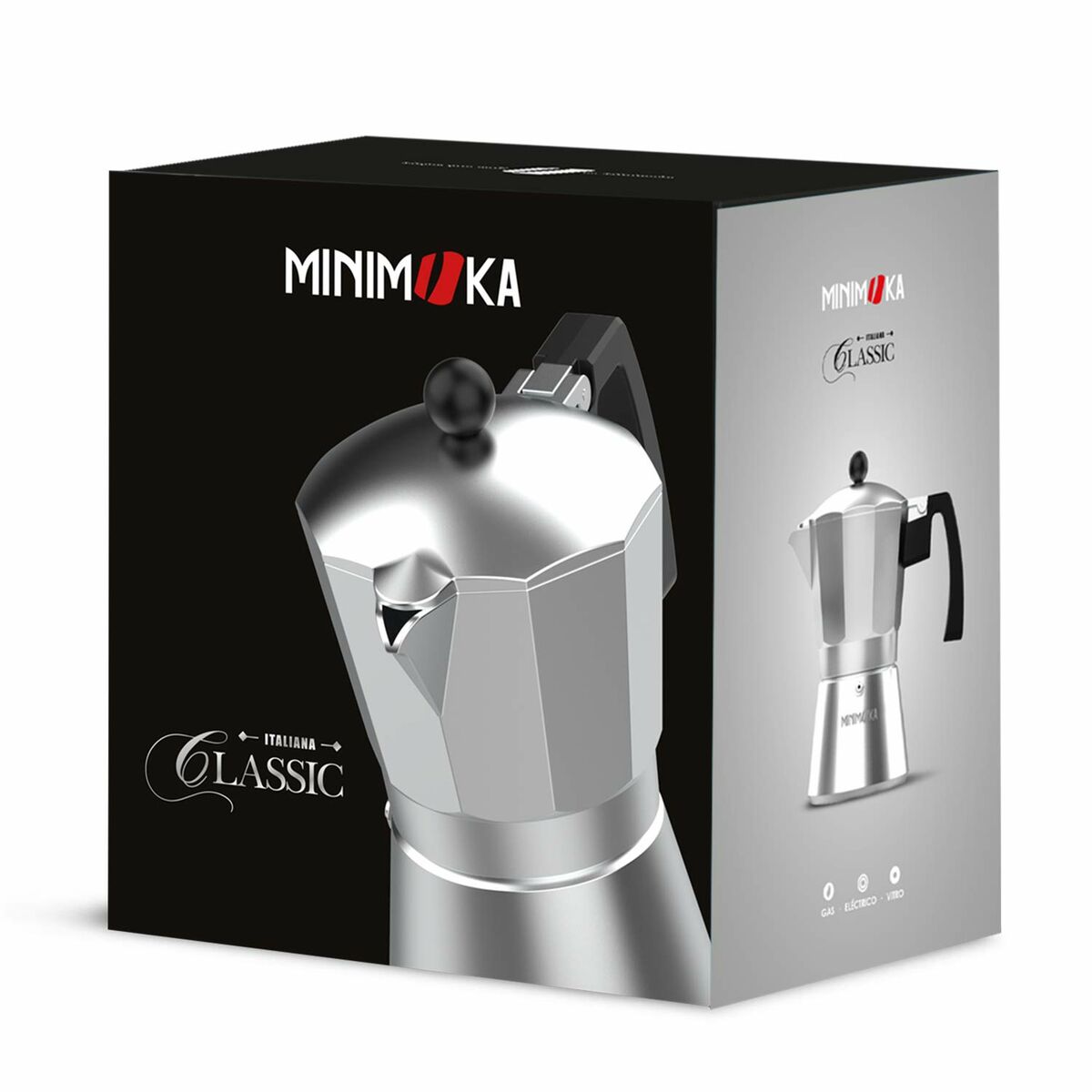Итальянская Kофеварка Taurus KCP9009 9T MINI MOKA Серебристый Алюминий (9 Чашки)-3
