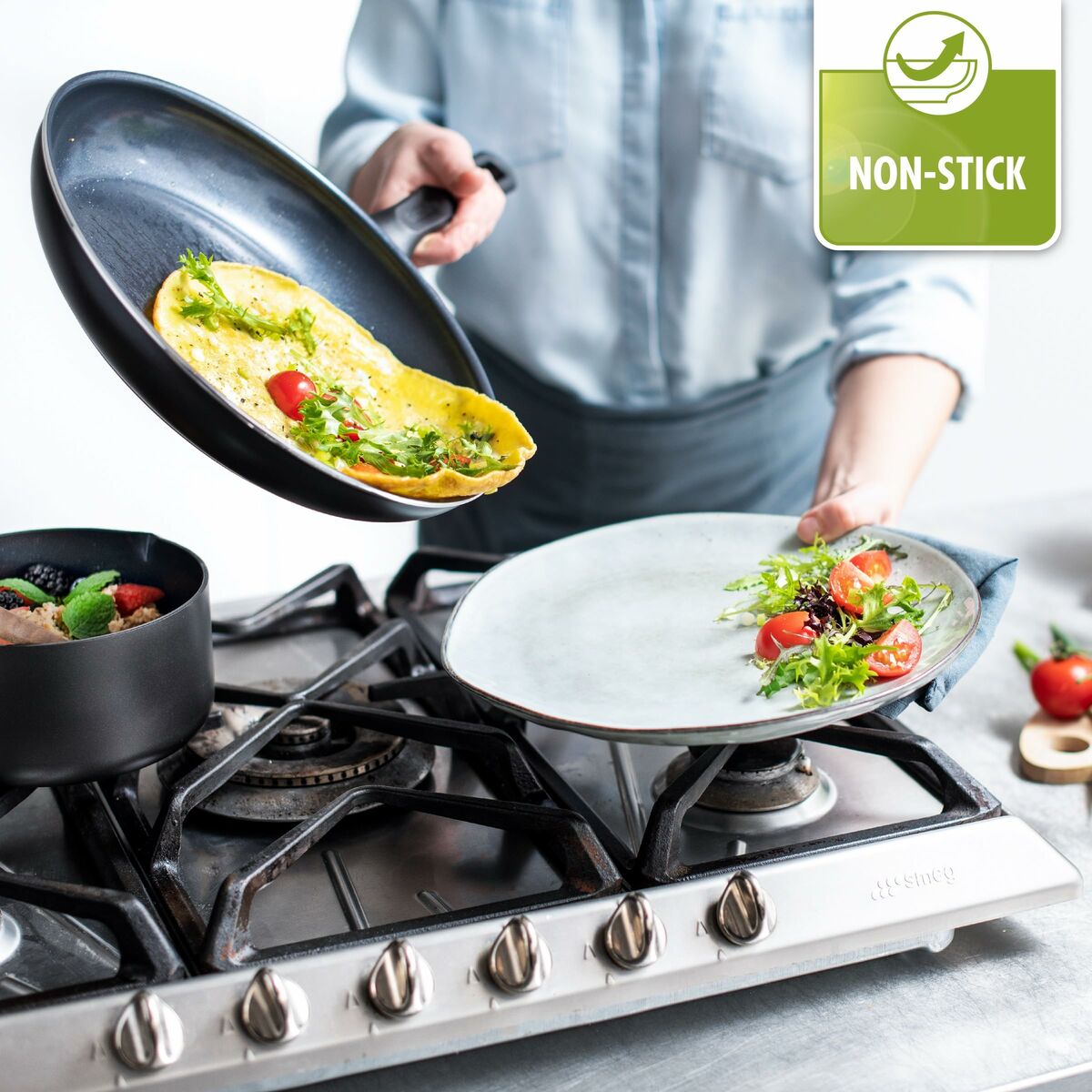 Pan Green Pan MEMPHIS 20CM Black Aluminum-3