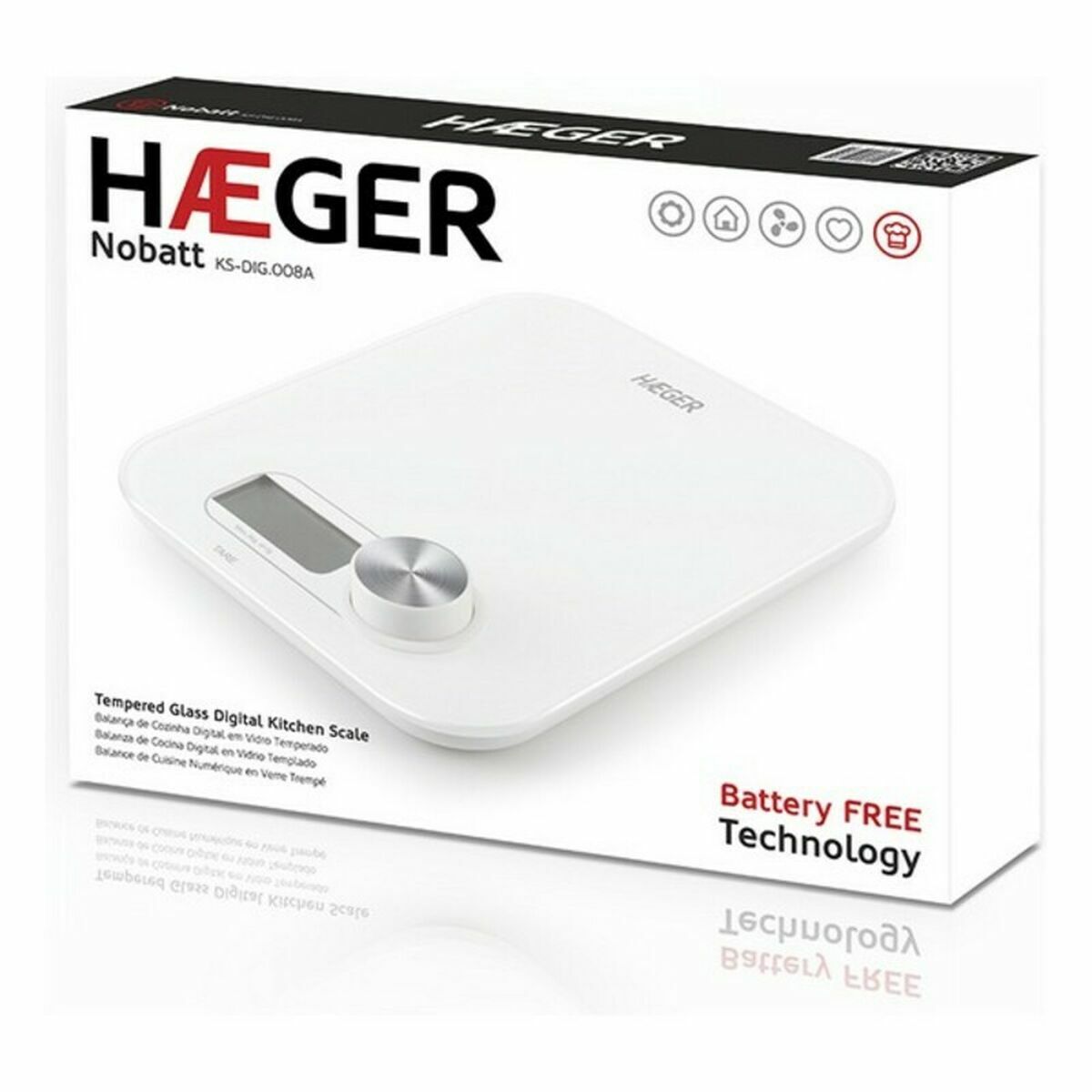 Кухонные весы Haeger KS-DIG.008A 5 kg Белый-5