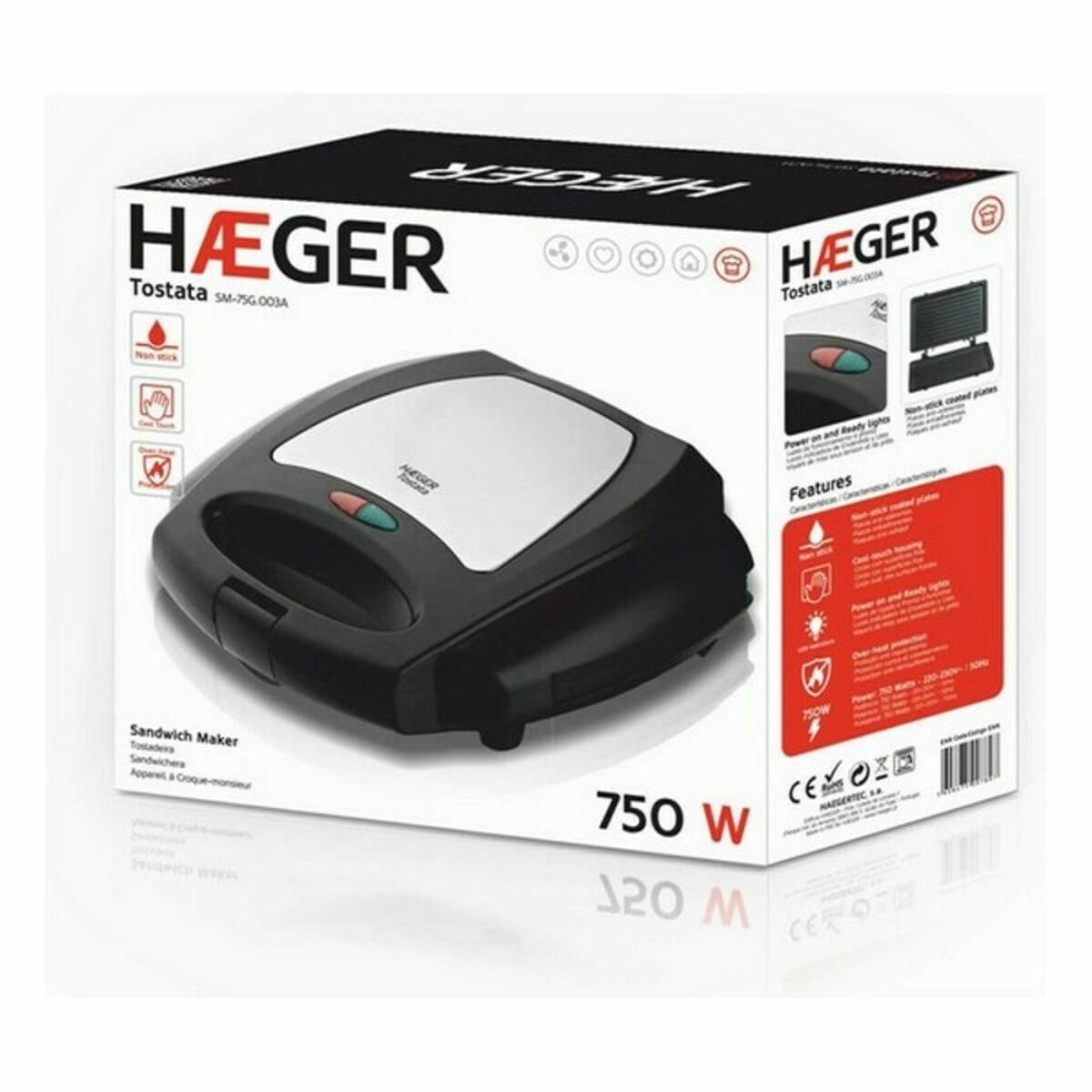 Бутербродница Haeger S4700023 750 W-2