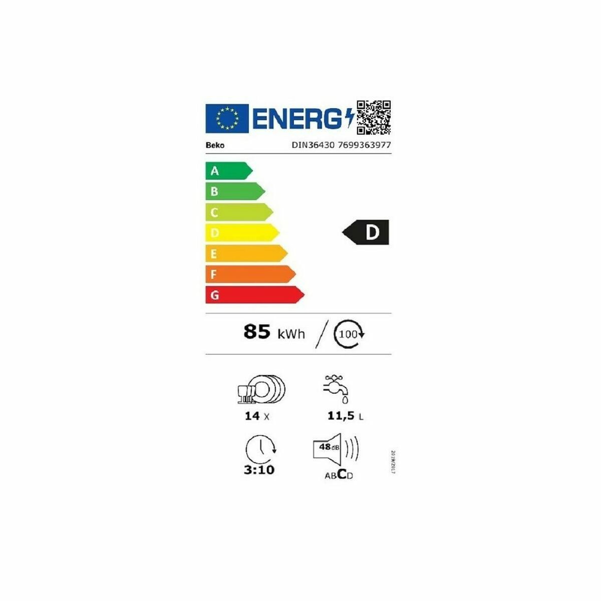 Посудомоечная машина BEKO DIN36430 Белый 60 cm-2