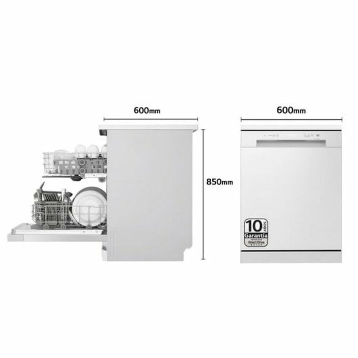 Dishwasher LG DF141FW 60 cm-3