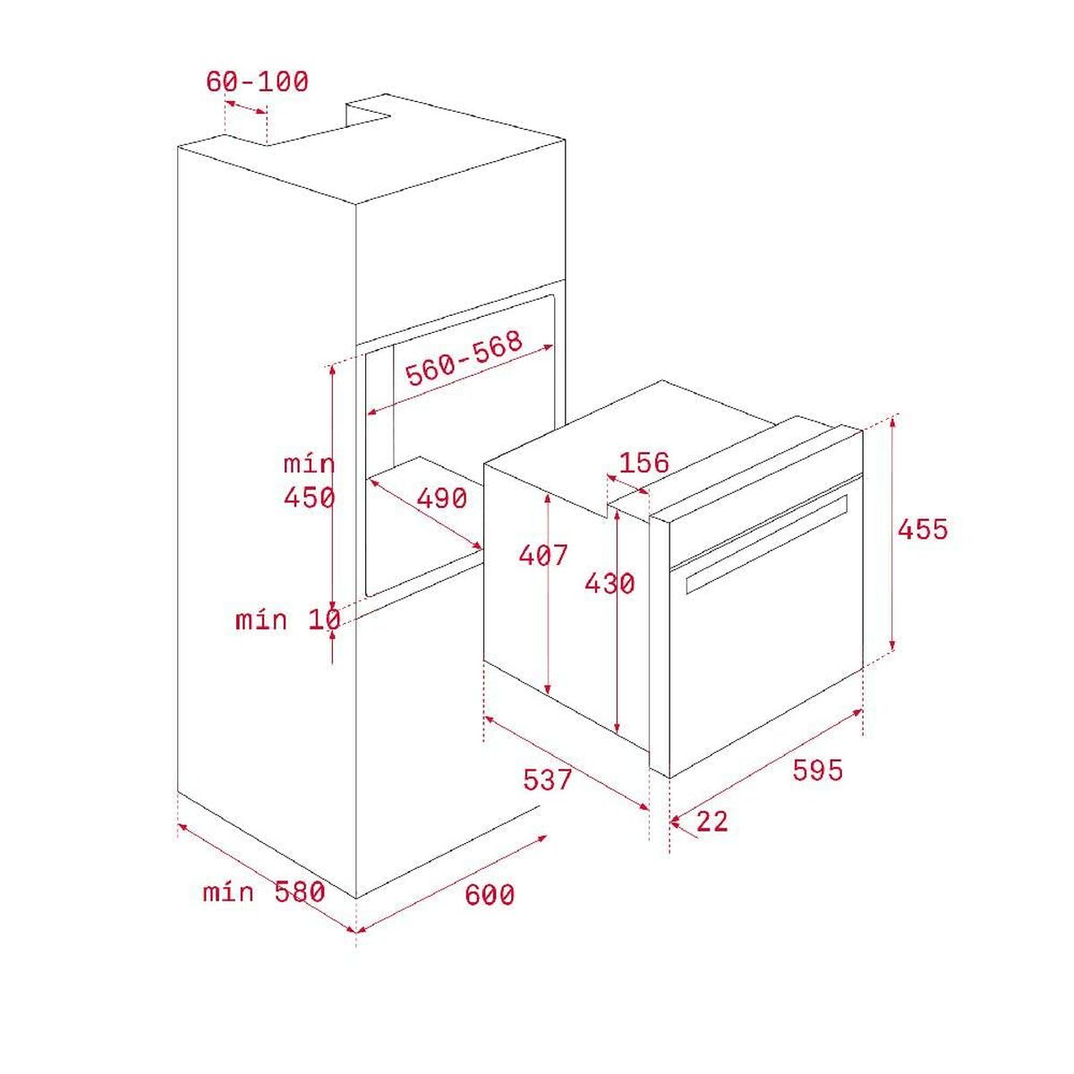 Компактная печь Teka HBC 535 2593 W 48 L-2