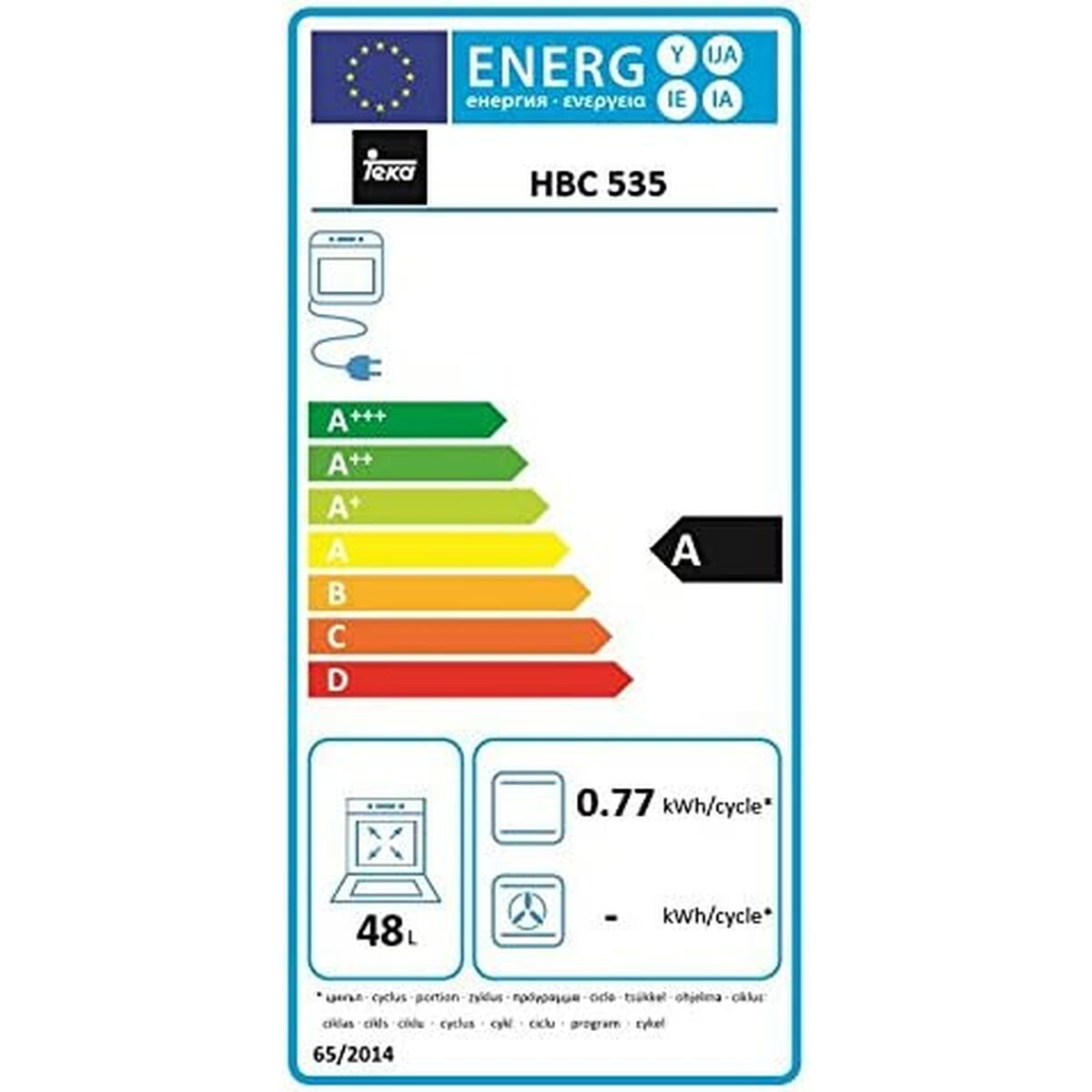 Компактная печь Teka HBC 535 2593 W 48 L-3