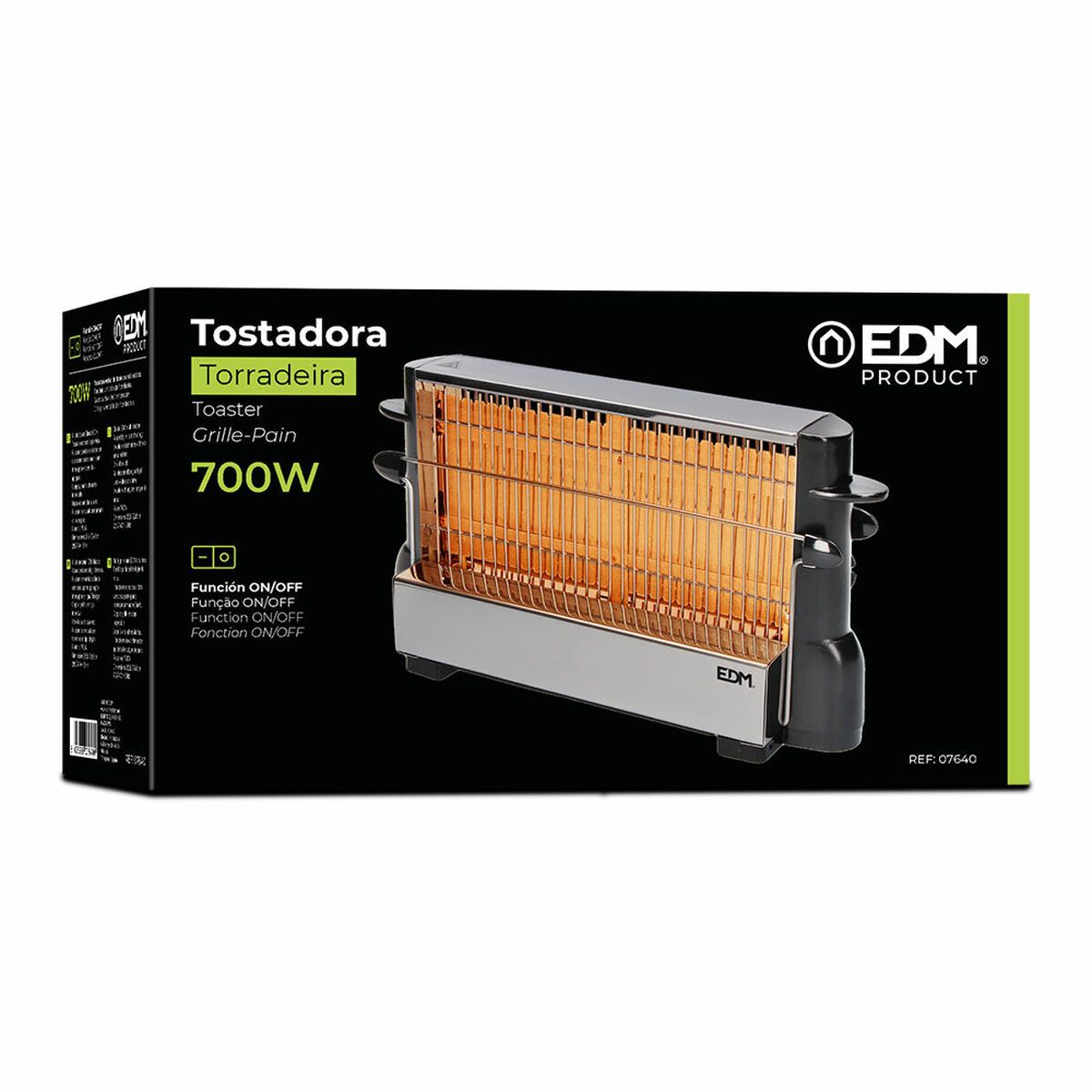 EDM 700 W chrome toaster-3