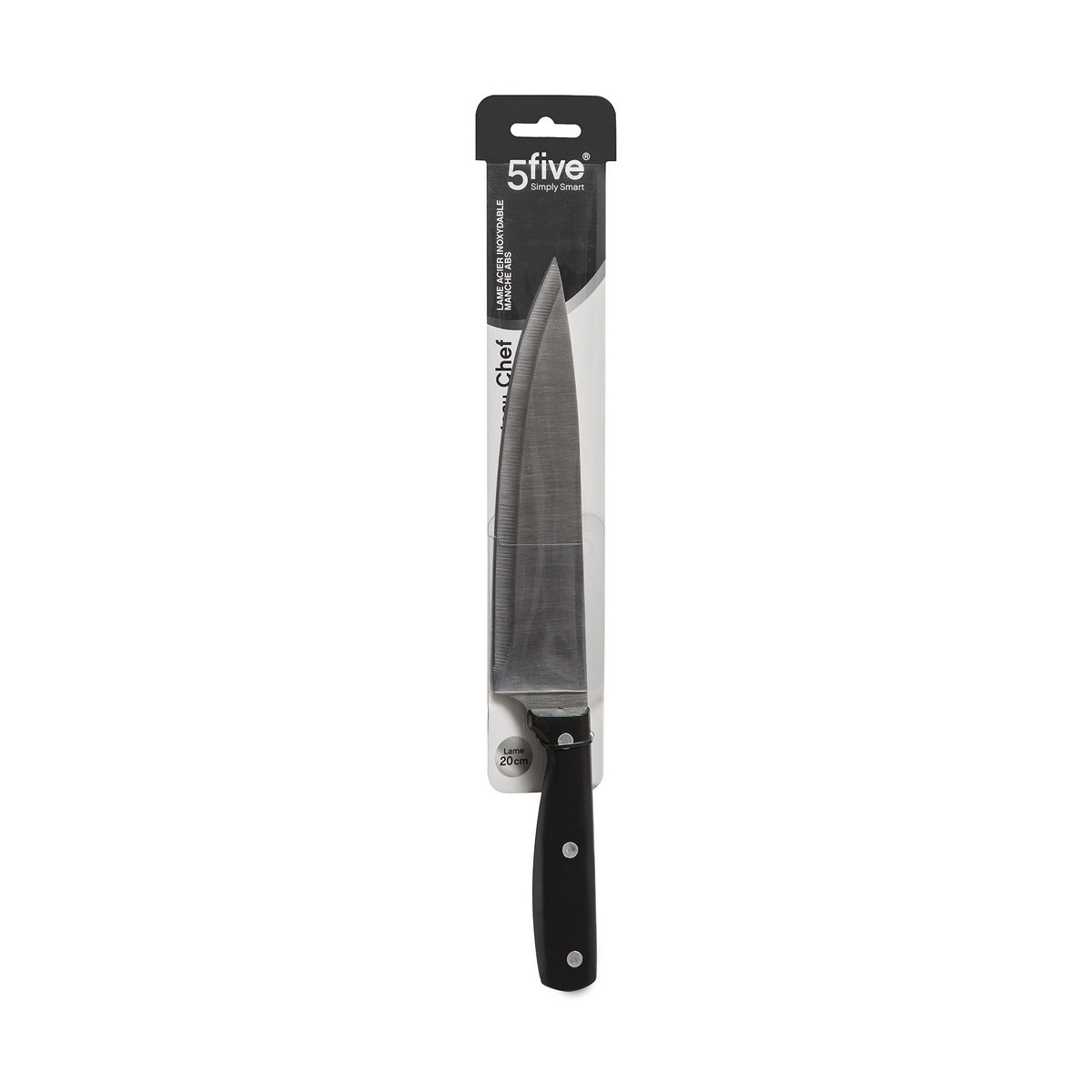 Кухонный нож Чёрный Нержавеющая сталь ABS (20 cm)-3