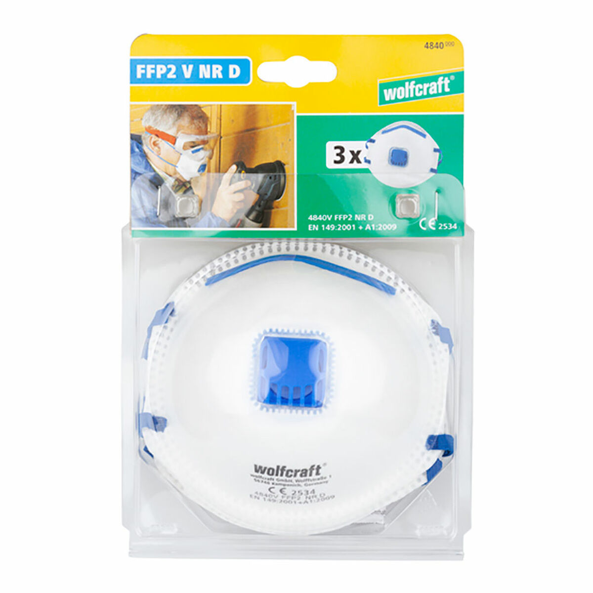 Safety mask Wolfcraft 4840000 (3 pieces)-2