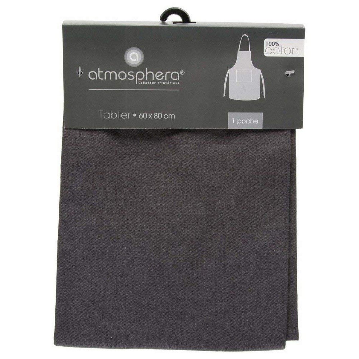Фартук с карманом Atmosphera Чёрный Хлопок (60 x 80 cm)-2