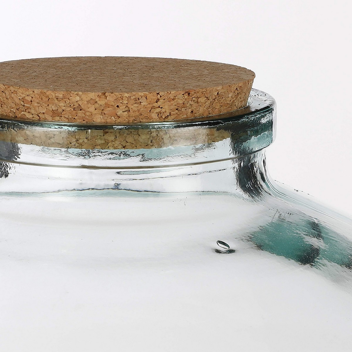 Стеклянный горшок Mica Decorations Olly Круглый Kорка Пробка Декоративный Стеклянный (Ø 29 x 23 cm)-3