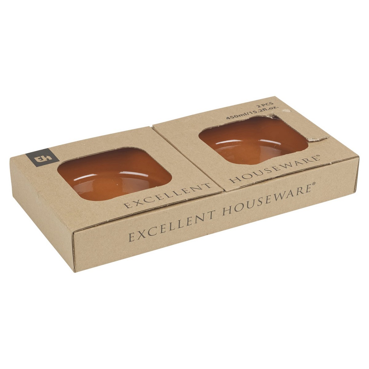 Комплект для аперитива Excellent Houseware терракот Кафель 450 ml Ø 15,5 x 3,8 cm Кастрюля (2 штук)-2