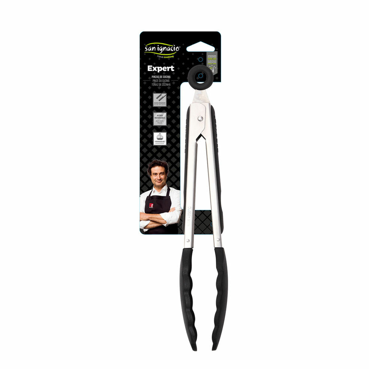 Kitchen tongs San Ignacio expert sg7330 Stainless steel Plastic 30.5 cm-3