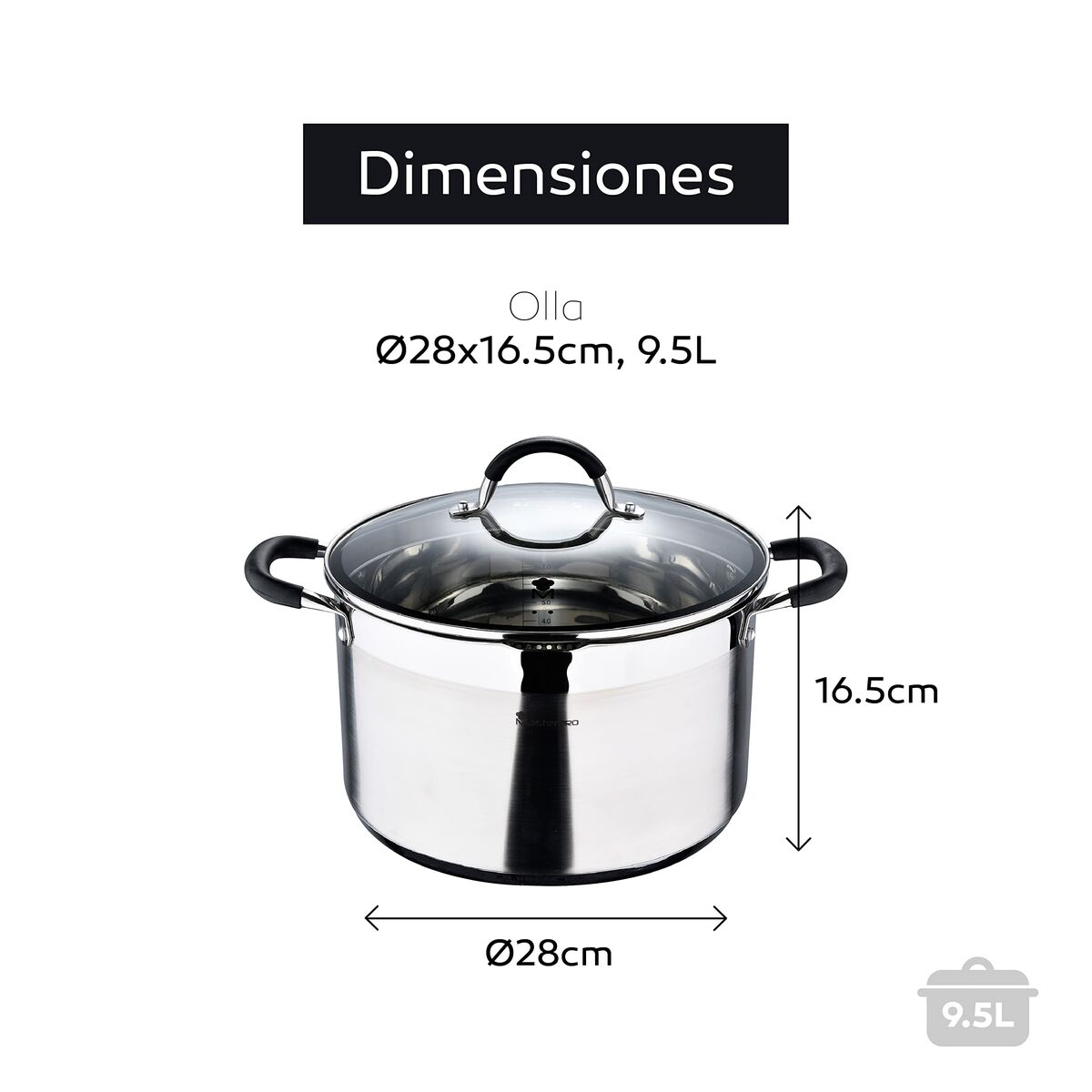 Кастрюля для медленного приготовления Masterpro bgmp-1506 ø 28 cm (9,5 L)-4