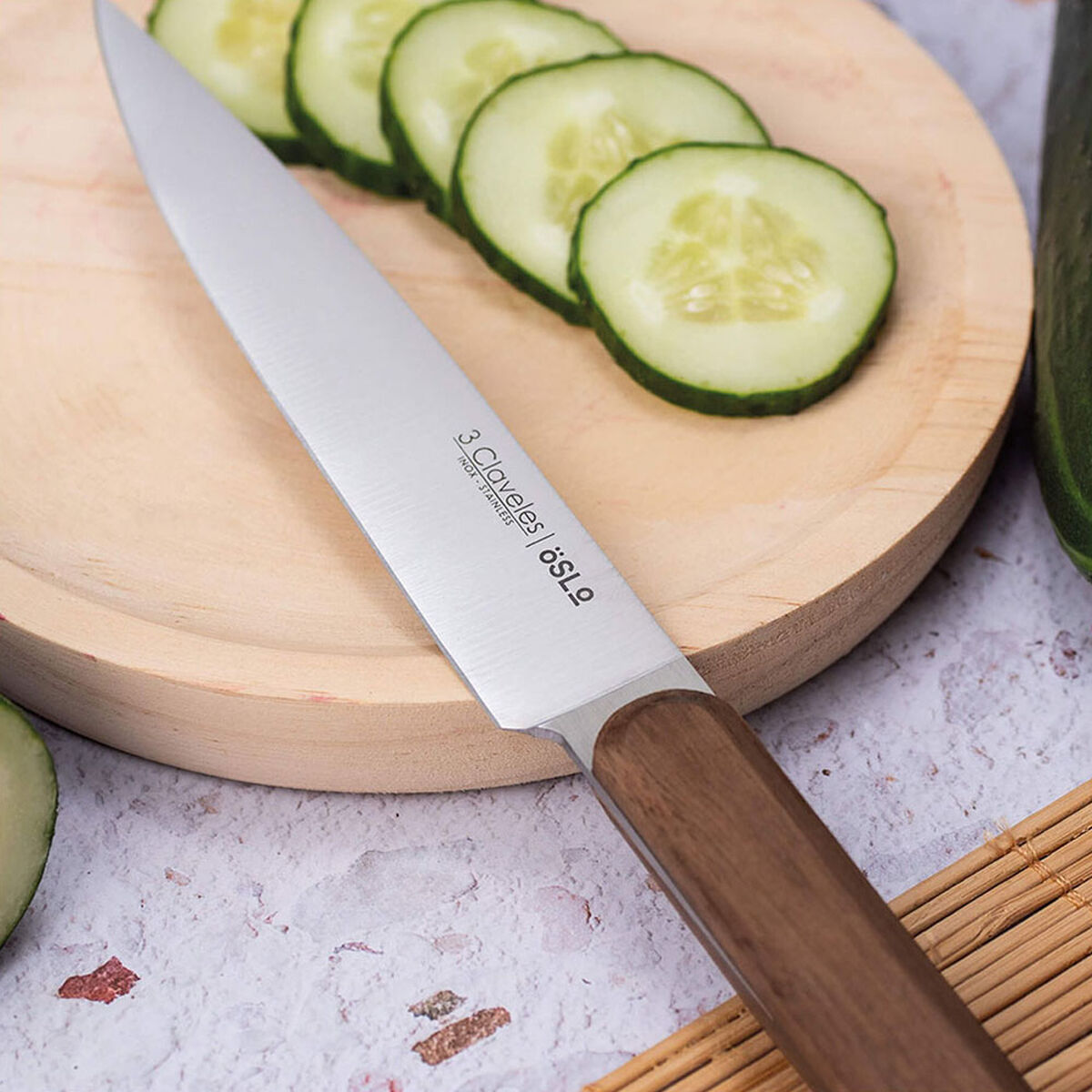 Кухонный нож 3 Claveles Oslo Нержавеющая сталь 11 cm 13 cm-3