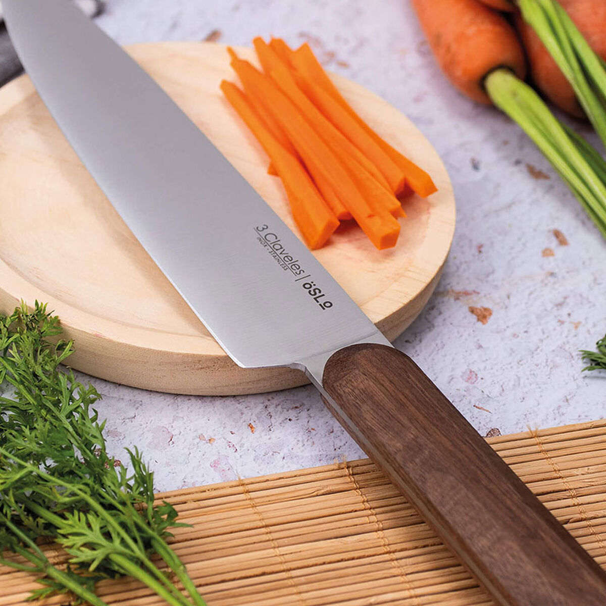 Кухонный нож 3 Claveles Oslo Нержавеющая сталь 20 cm-3