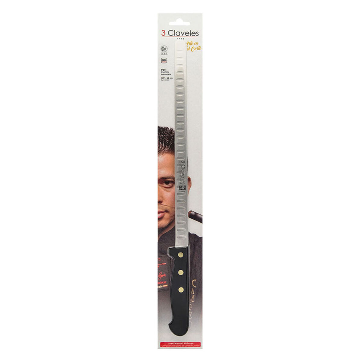Нож для ветчины 3 Claveles Pom 29 cm Нержавеющая сталь-2