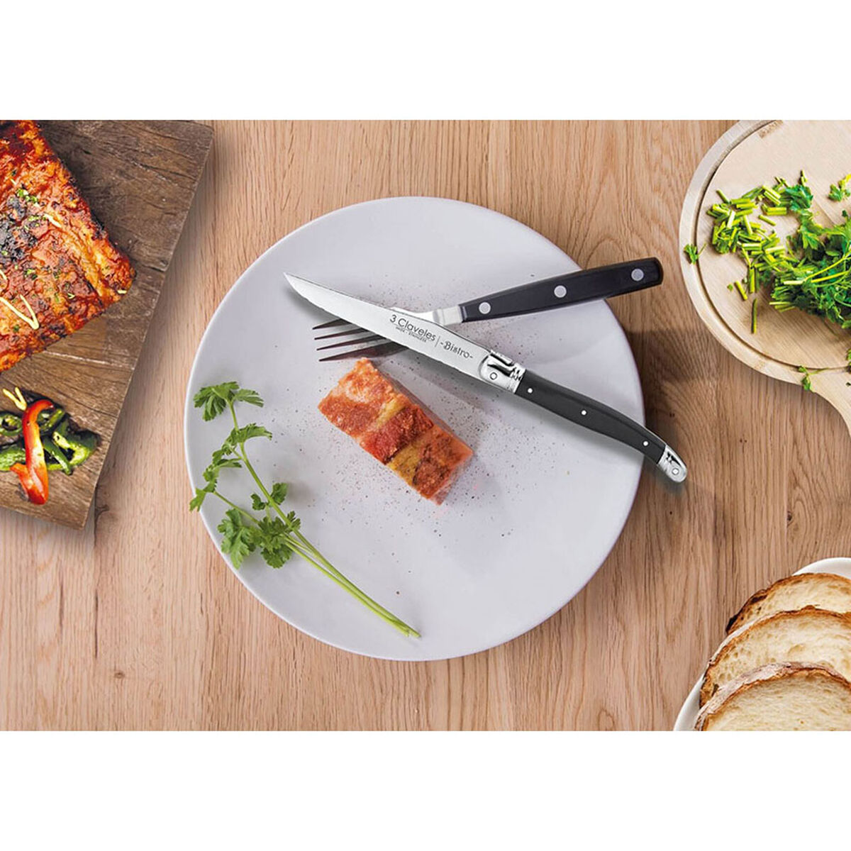 Набор ножей для мяса 3 Claveles Bistro 11,5 cm (4 штук)-7
