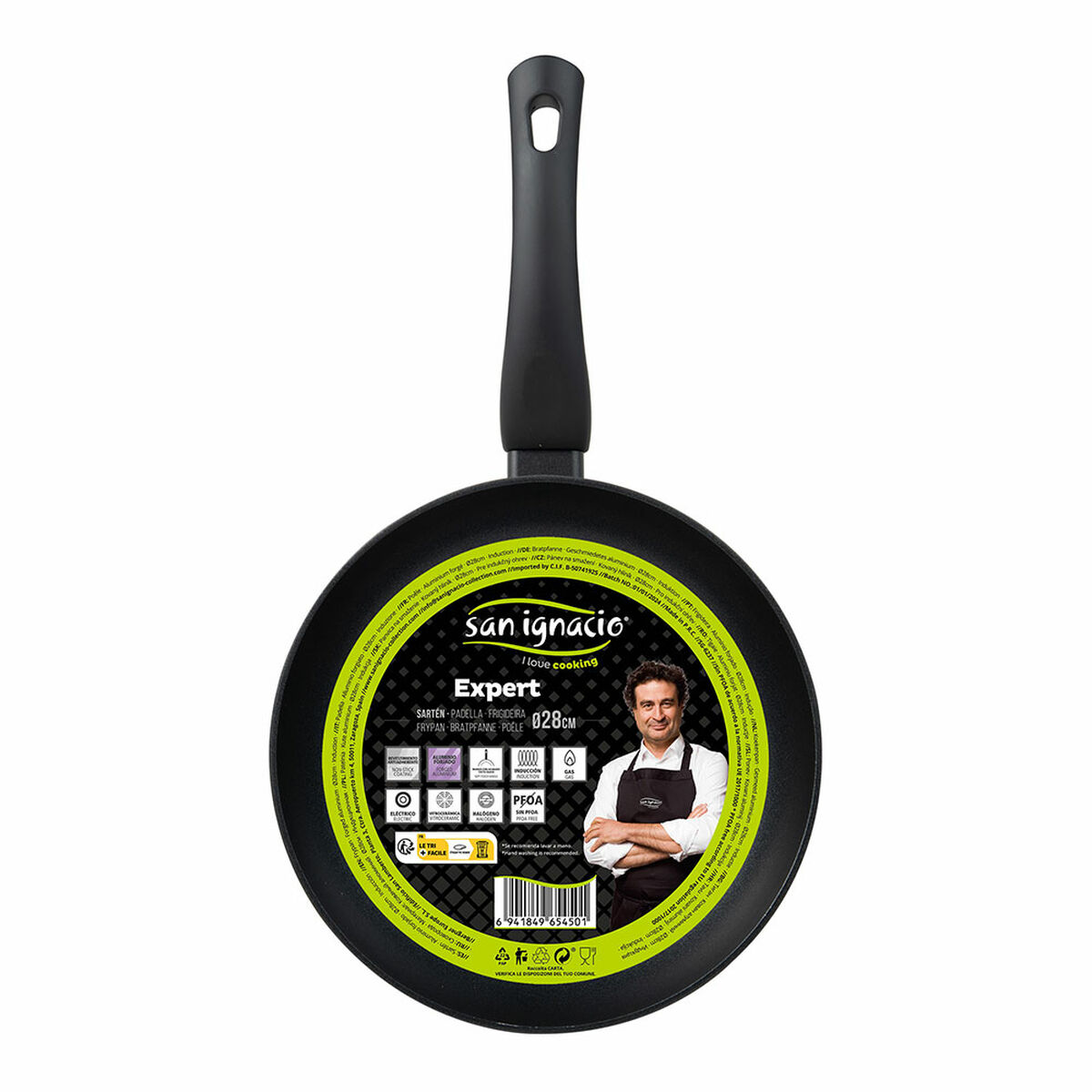 Pan San Ignacio Expert SG-6237 Black Forged Aluminum Ø 28 cm-5