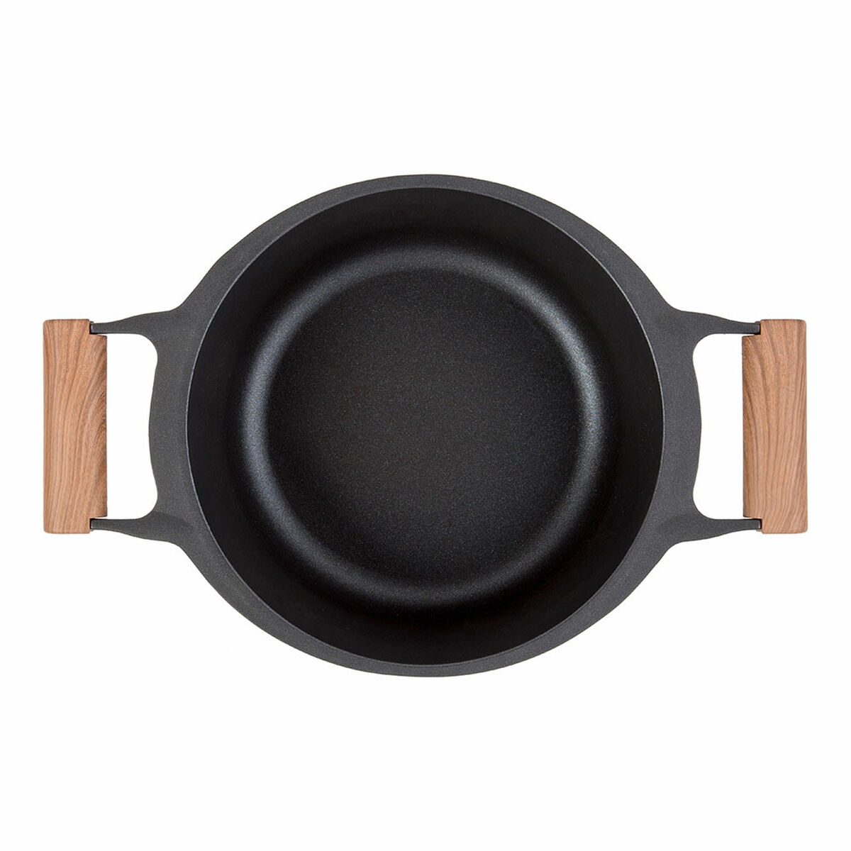 Oroley Nature Wooden Lid Pan 24 cm Cast Aluminum-4