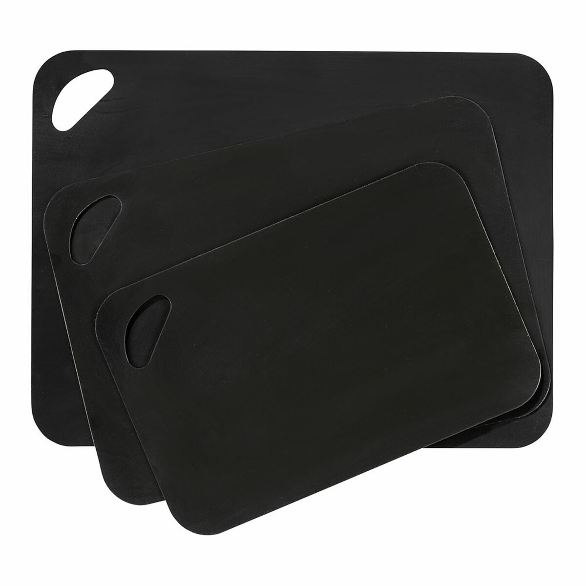 Wenko 55055100 Black Plastic Cutting Board Set (3 Items)-2
