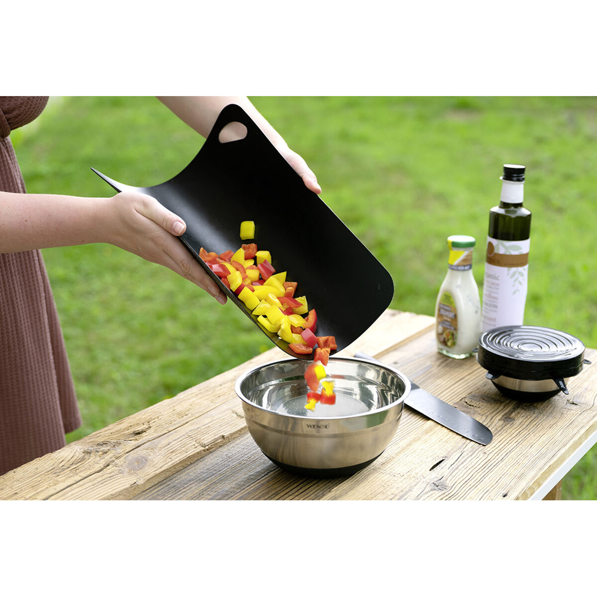 Wenko 55055100 Black Plastic Cutting Board Set (3 Items)-4