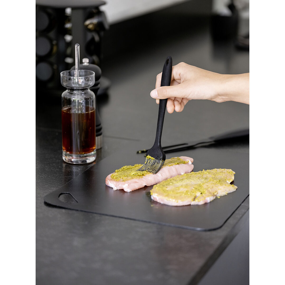 Wenko 55055100 Black Plastic Cutting Board Set (3 Items)-6