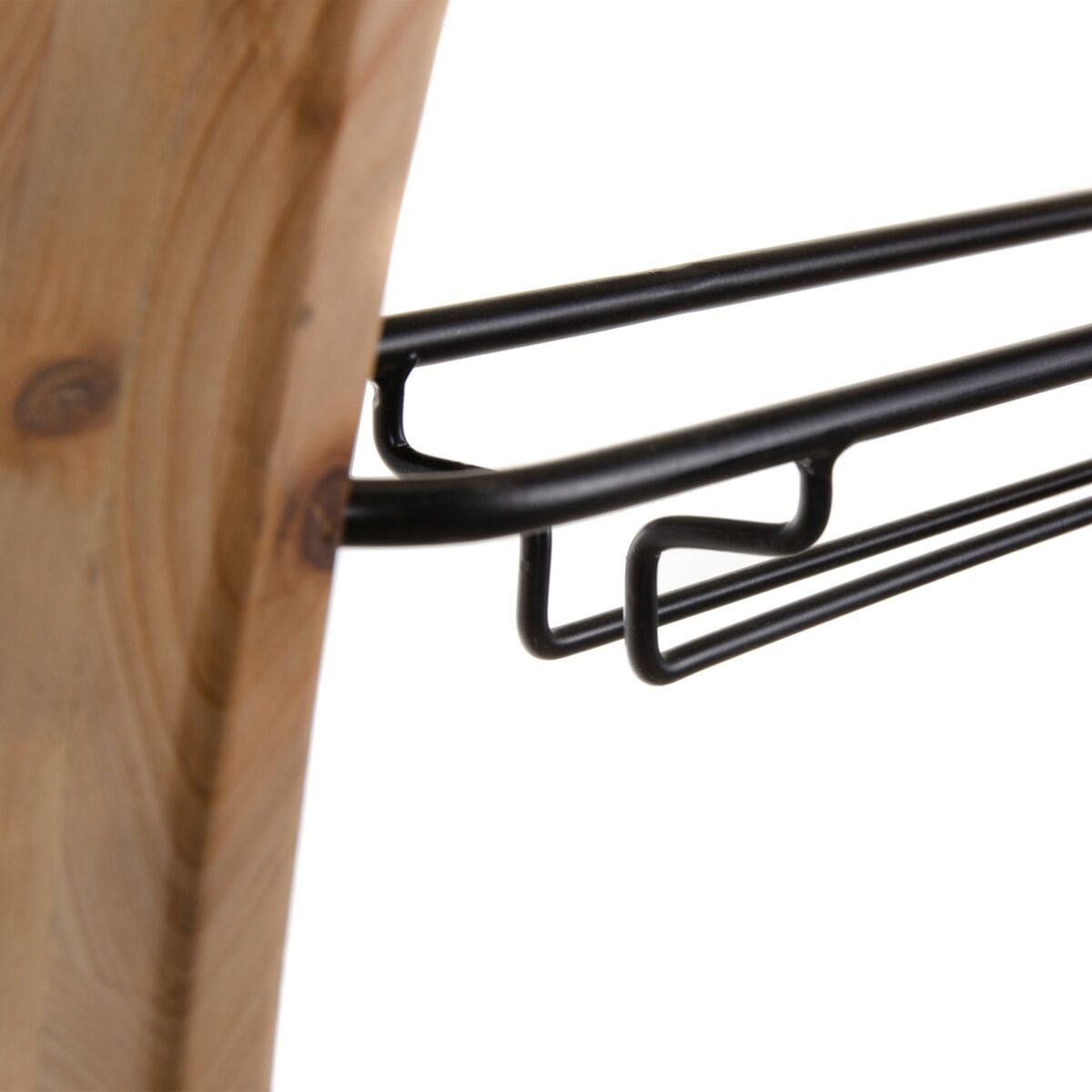 Şişe standı 89. 5 x 8 x 89. 5 cm Doğal Siyah Metal Ahşap-2