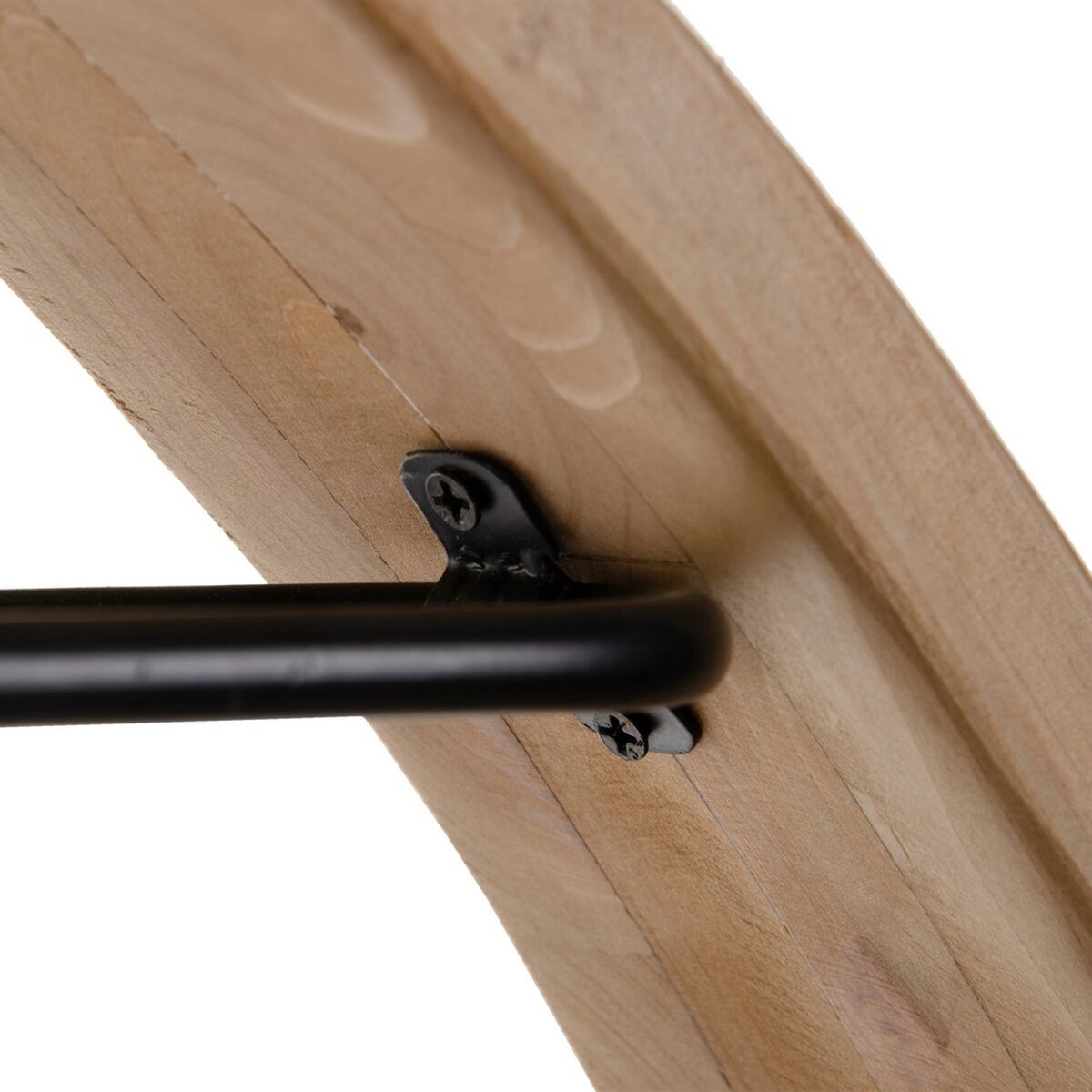 Şişe standı 89. 5 x 8 x 89. 5 cm Doğal Siyah Metal Ahşap-5