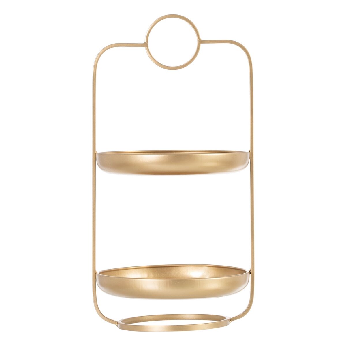 Поднос для закусок 26,5 x 25 x 50 cm Позолоченный Металл-5