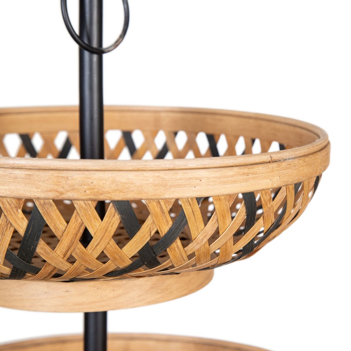 Поднос для закусок 40 x 40 x 63,5 cm Натуральный Бамбук-3