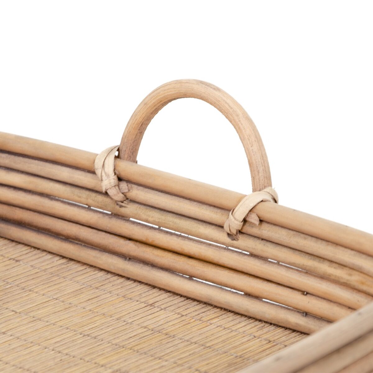 Поднос для закусок 64,5 x 42 x 11 cm Натуральный ротанг 3 Предметы-2