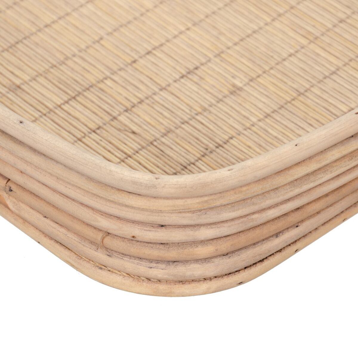 Поднос для закусок 64,5 x 42 x 11 cm Натуральный ротанг 3 Предметы-4