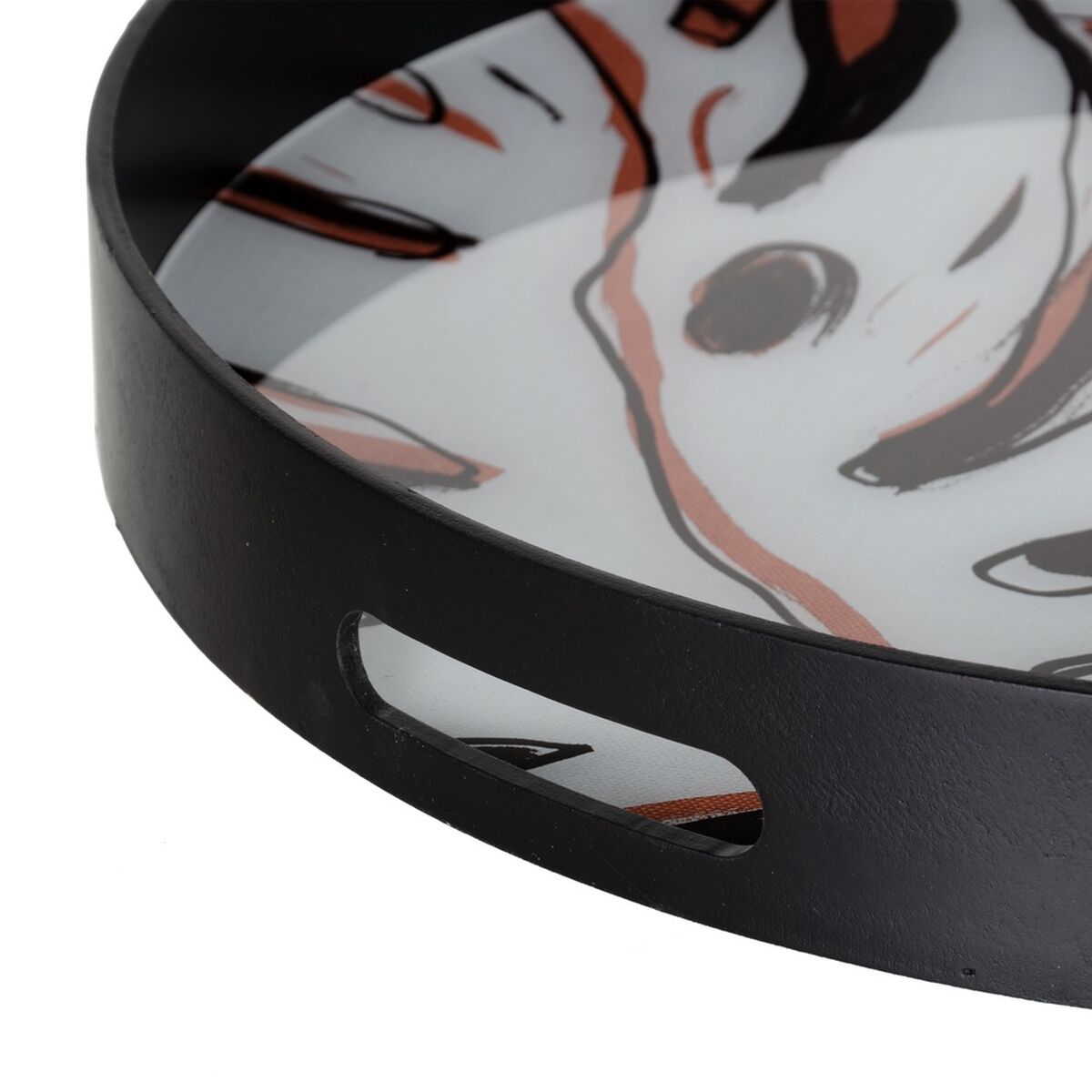 Поднос для закусок Стеклянный Листья 50 x 6 x 50 cm DMF (2 штук)-4