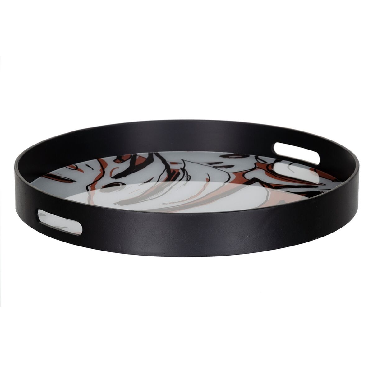 Поднос для закусок Стеклянный Листья 50 x 6 x 50 cm DMF (2 штук)-6