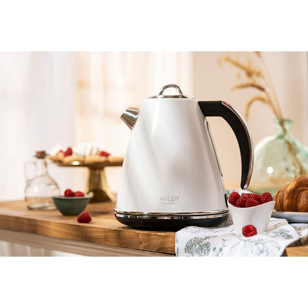 Kettle Adler AD 1341 White Stainless Steel 2200 W 1.5 L-6