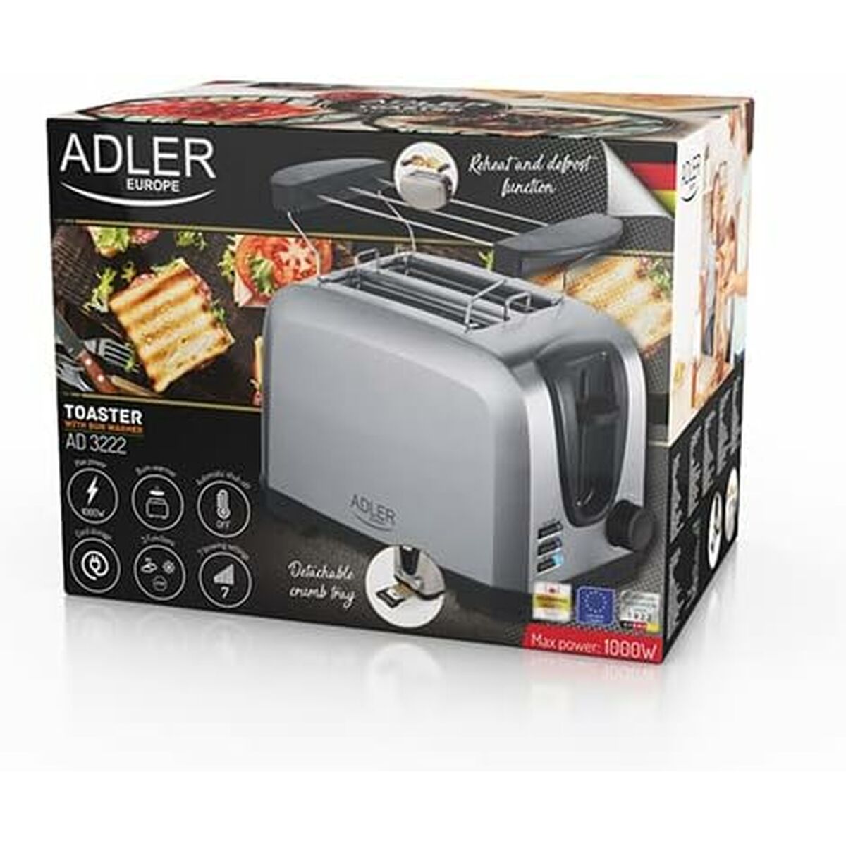 Adler AD 3222 1000 W toaster-7