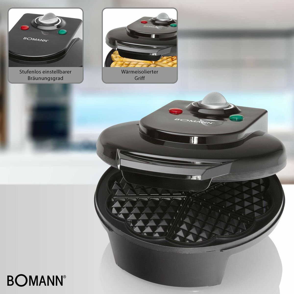 Bomann WA 5018 CB waffle demir-6