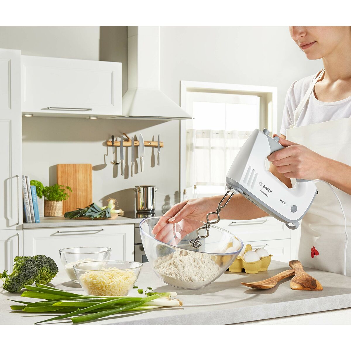 Ручной миксер BOSCH MFQ36400 Белый/Серый 450 Вт-3