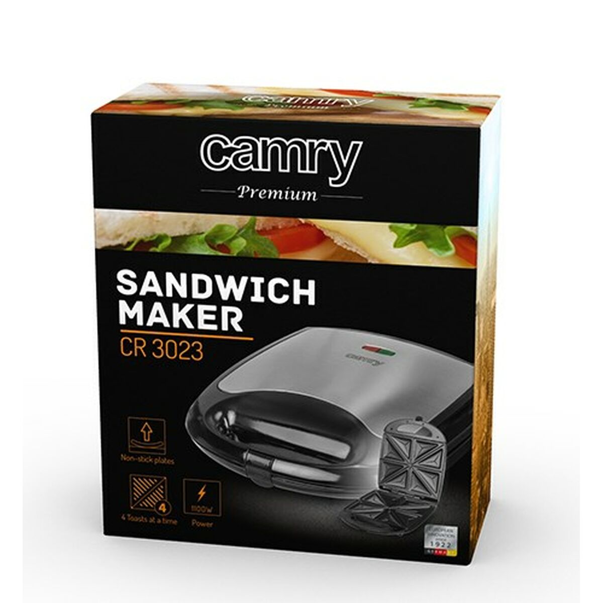 Camry CR 3023 Sandwich Maker Black Silver 1100 W 1500 W-6