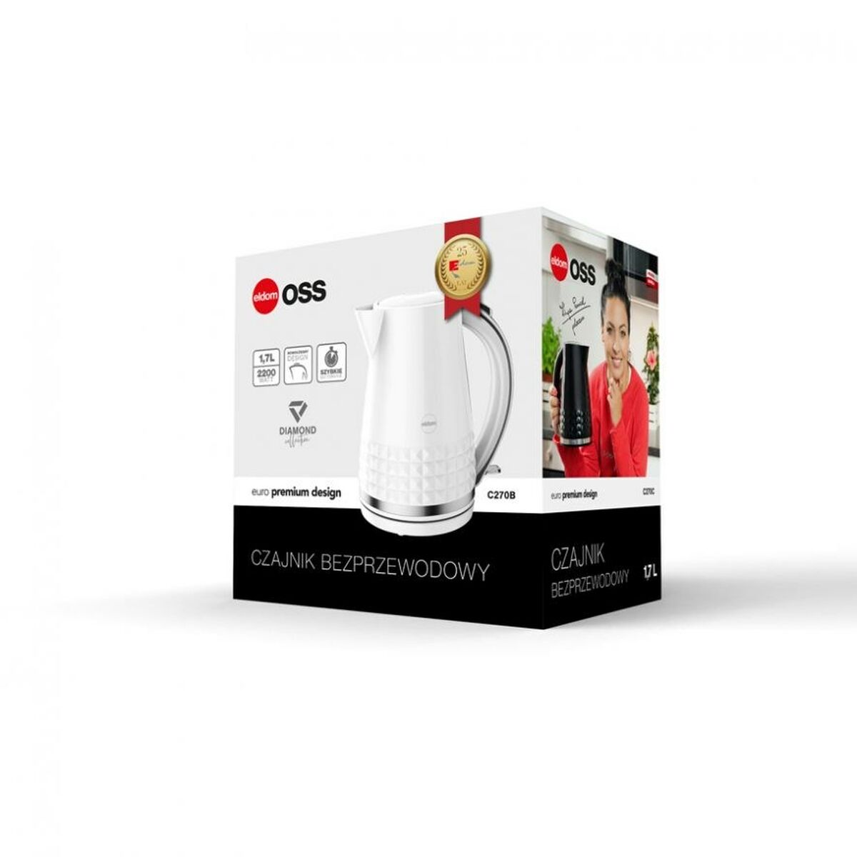 Chaleira Eldom C270B Branco 2150 W 1,7 L-5
